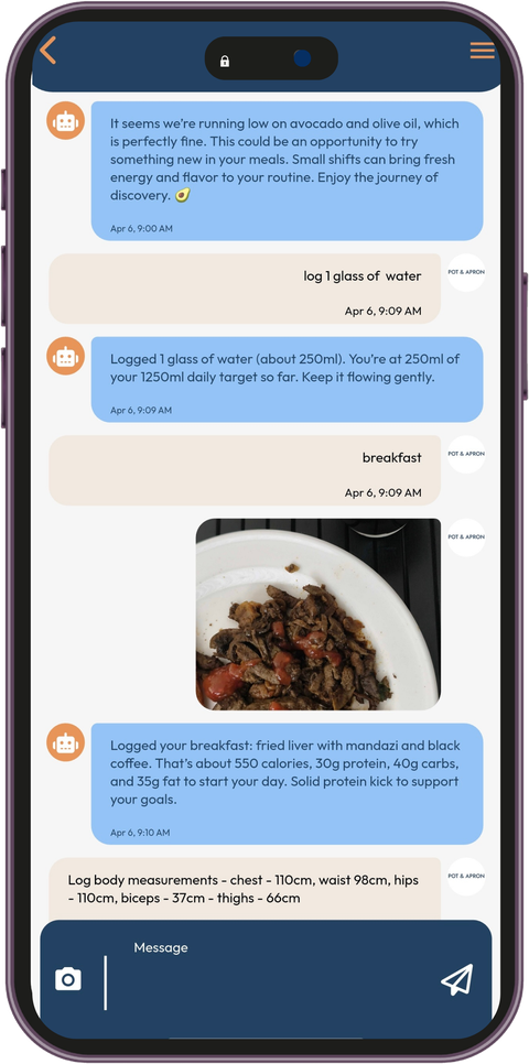 Sadana AI coach chat